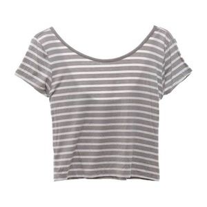 NWOT Guess Striped Stripe Crop Top Soft scoop neck